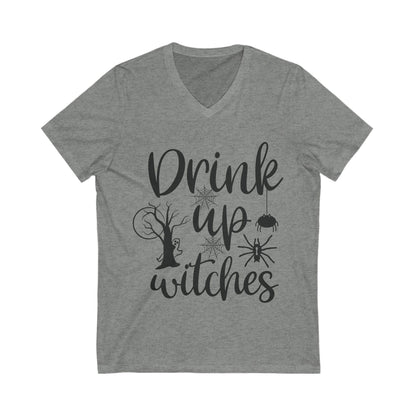 Drink Up Witches Unisex Short Sleeve V-neck Tshirt