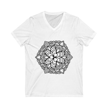 Mandala_102 Unisex Short Sleeve V-neck Tshirt