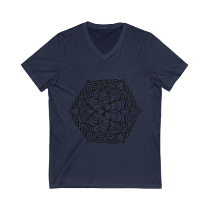 Mandala_102 Unisex Short Sleeve V-neck Tshirt
