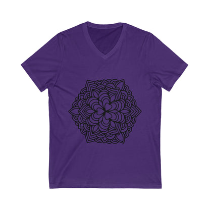 Mandala_102 Unisex Short Sleeve V-neck Tshirt