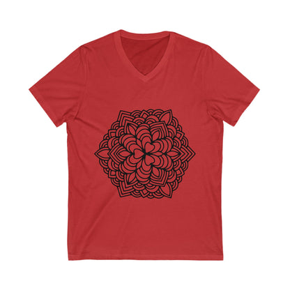 Mandala_102 Unisex Short Sleeve V-neck Tshirt