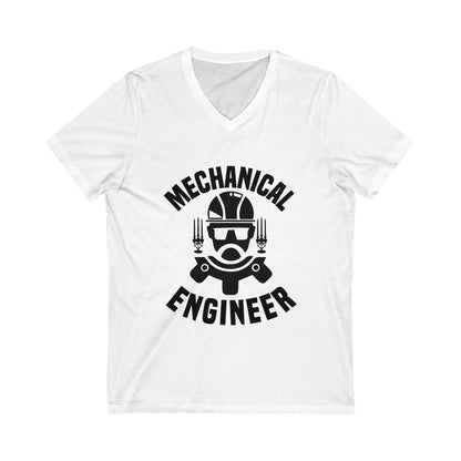 Mechanical Unisex Short Sleeve V-neck Tshirt