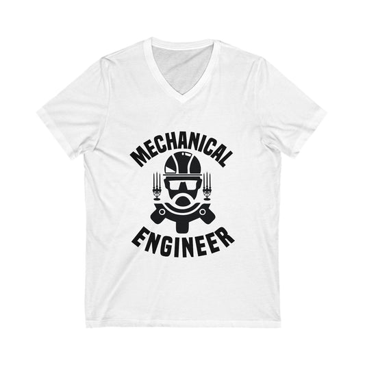 Mechanical Unisex Short Sleeve V-neck Tshirt