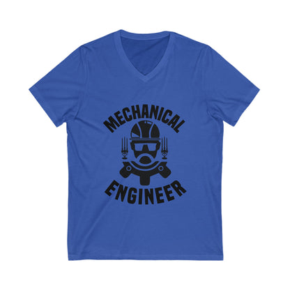 Mechanical Unisex Short Sleeve V-neck Tshirt