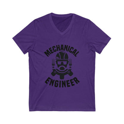 Mechanical Unisex Short Sleeve V-neck Tshirt