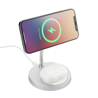 MagClick™ Dual Fast Wireless Charging Stand w/Base