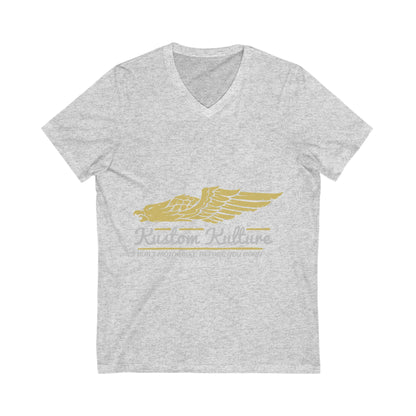 Kustom Kulture Eagle Unisex Short Sleeve V-neck Tshirt