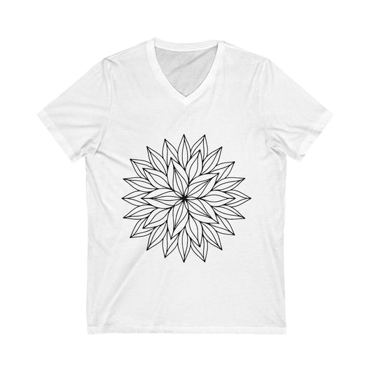 Mandala_111 Unisex Short Sleeve V-neck Tshirt