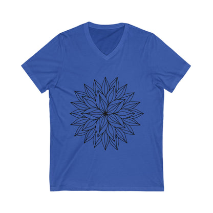 Mandala_111 Unisex Short Sleeve V-neck Tshirt