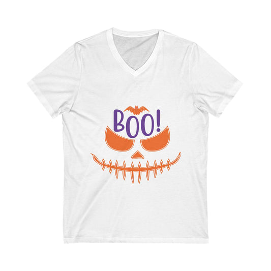 Boo-011 Unisex Short Sleeve V-neck Tshirt