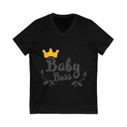 Baby Boss Unisex Short Sleeve V-neck Tshirt
