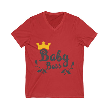 Baby Boss Unisex Short Sleeve V-neck Tshirt