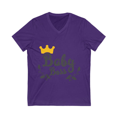 Baby Boss Unisex Short Sleeve V-neck Tshirt