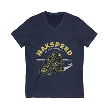 Max Speed Unisex Short Sleeve V-neck Tshirt