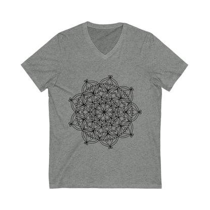 Mandala Art_4 Unisex Short Sleeve V-neck Tshirt