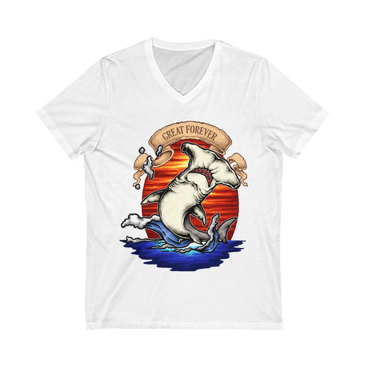 King Of The Ocean Unisex Short Sleeve V-neck Tshirt