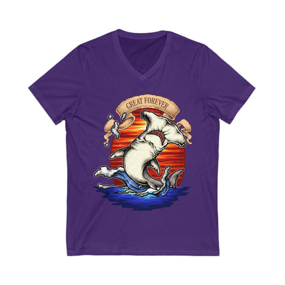 King Of The Ocean Unisex Short Sleeve V-neck Tshirt