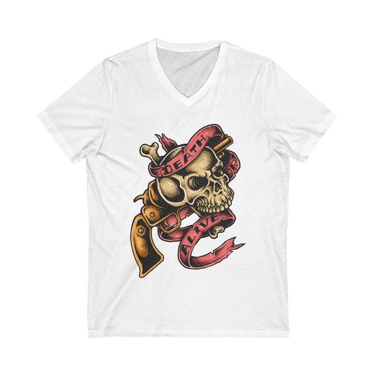 Death Or Alive Unisex Short Sleeve V-neck Tshirt