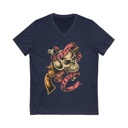 Death Or Alive Unisex Short Sleeve V-neck Tshirt