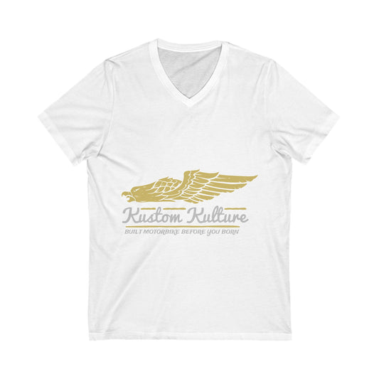 Kustom Kulture Eagle Unisex Short Sleeve V-neck Tshirt