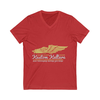 Kustom Kulture Eagle Unisex Short Sleeve V-neck Tshirt
