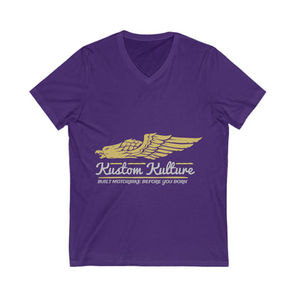 Kustom Kulture Eagle Unisex Short Sleeve V-neck Tshirt