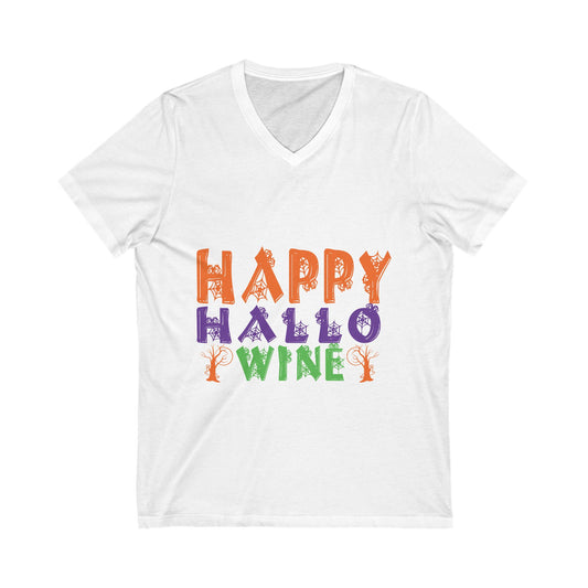 Happy Hallo Winee Unisex Short Sleeve V-neck Tshirt