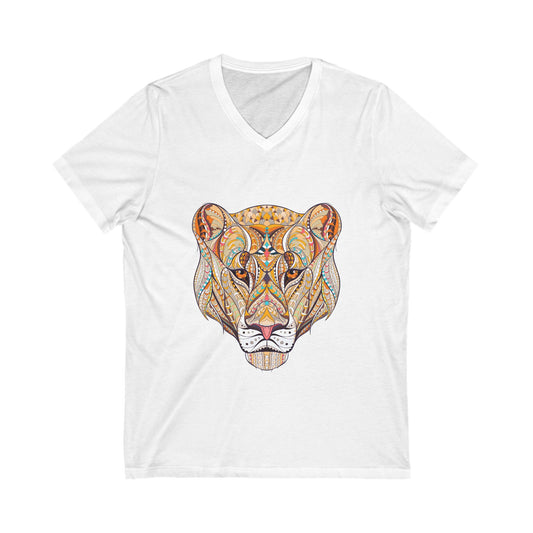 Lioness Unisex V-Neck T-Shirt – Strength & Style
