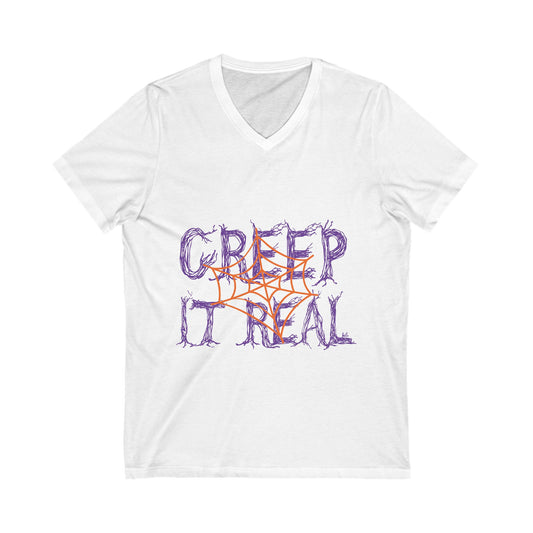 Creep It Reall Unisex Short Sleeve V-neck Tshirt