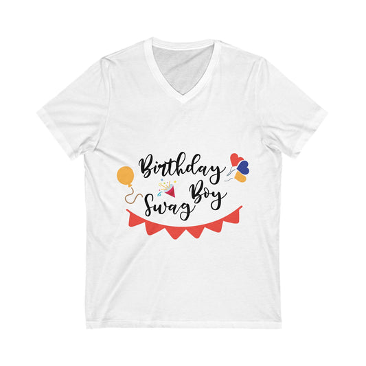 Birthday Boy Unisex Short Sleeve V-neck Tshirt