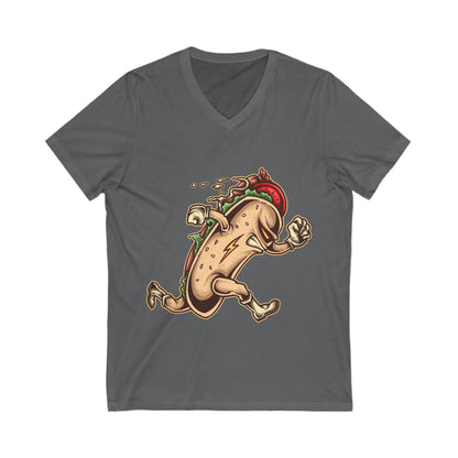 Hot Dog Hero Unisex Short Sleeve V-neck Tshirt