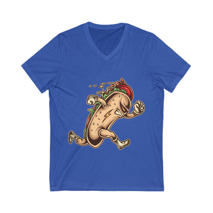 Hot Dog Hero Unisex Short Sleeve V-neck Tshirt
