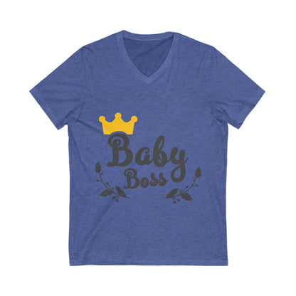 Baby Boss Unisex Short Sleeve V-neck Tshirt