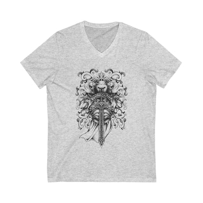 Knight And Armor Unisex Short Sleeve V-neck Tshirt