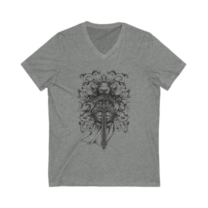 Knight And Armor Unisex Short Sleeve V-neck Tshirt
