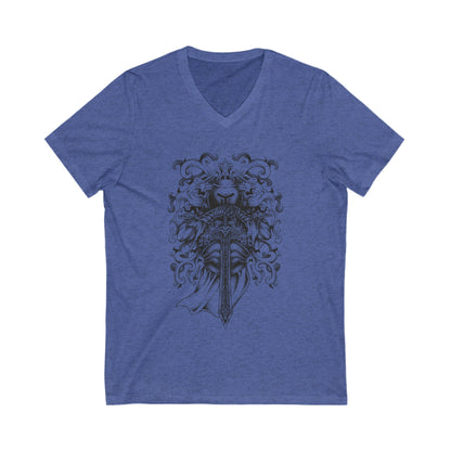Knight And Armor Unisex Short Sleeve V-neck Tshirt
