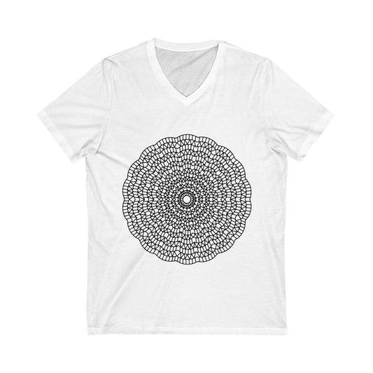 Mandala Art_2 Unisex Short Sleeve V-neck Tshirt