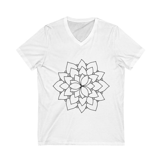 Mandala_103 Unisex Short Sleeve V-neck Tshirt