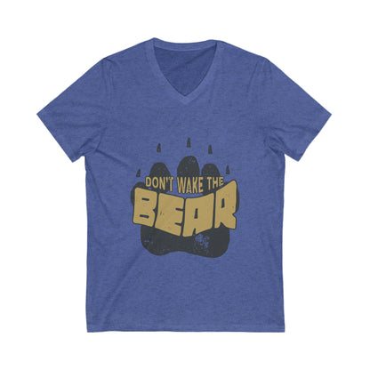 Don'T Wake The Bear Unisex Short Sleeve V-neck Tshirt