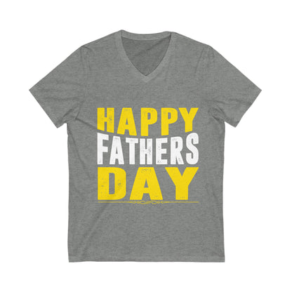 Happy Fathers Day Unisex Short Sleeve V-neck Tshirt
