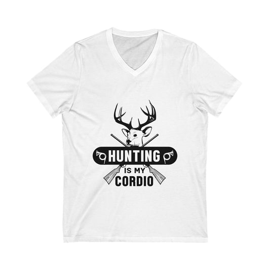 Hunting Is My Cardio Unisex Short Sleeve V-neck Tshirt