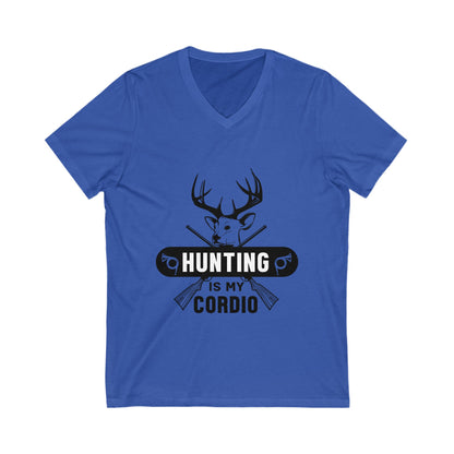 Hunting Is My Cardio Unisex Short Sleeve V-neck Tshirt