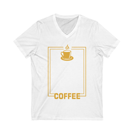 Keep Calm And Drink Coffee Unisex Short Sleeve V-neck Tshirt