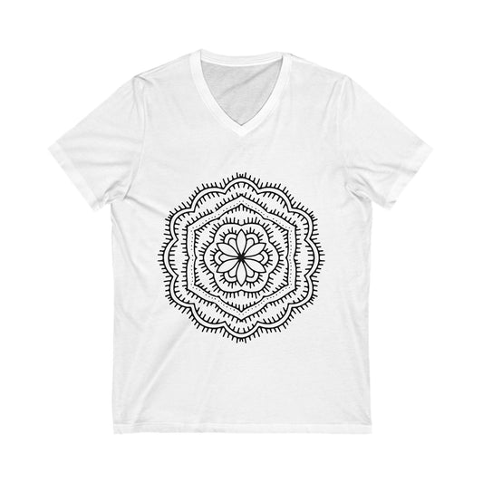 Mandala_116 Unisex Short Sleeve V-neck Tshirt