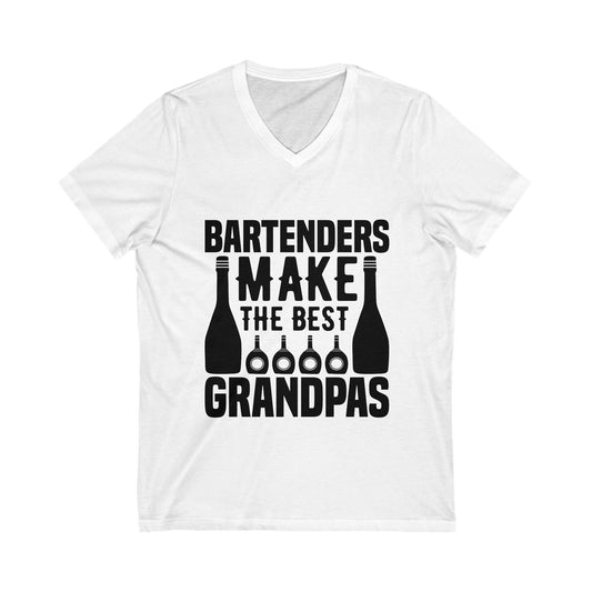 Bartenders Make The Best Grandpas Unisex Short Sleeve V-neck Tshirt