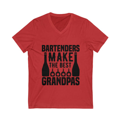 Bartenders Make The Best Grandpas Unisex Short Sleeve V-neck Tshirt