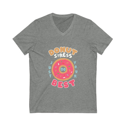 Donut Stress Unisex Short Sleeve V-neck Tshirt