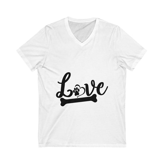 Love-01 Unisex Short Sleeve V-neck Tshirt