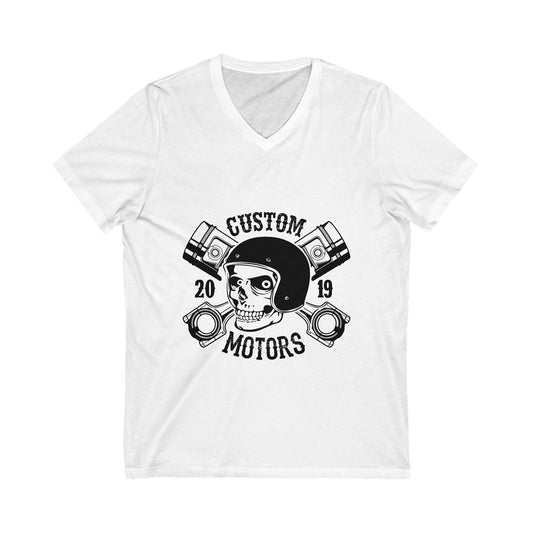 Custom Motors Unisex Short Sleeve V-neck Tshirt