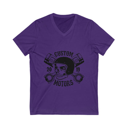 Custom Motors Unisex Short Sleeve V-neck Tshirt